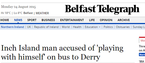 northern ireland newspaper headline