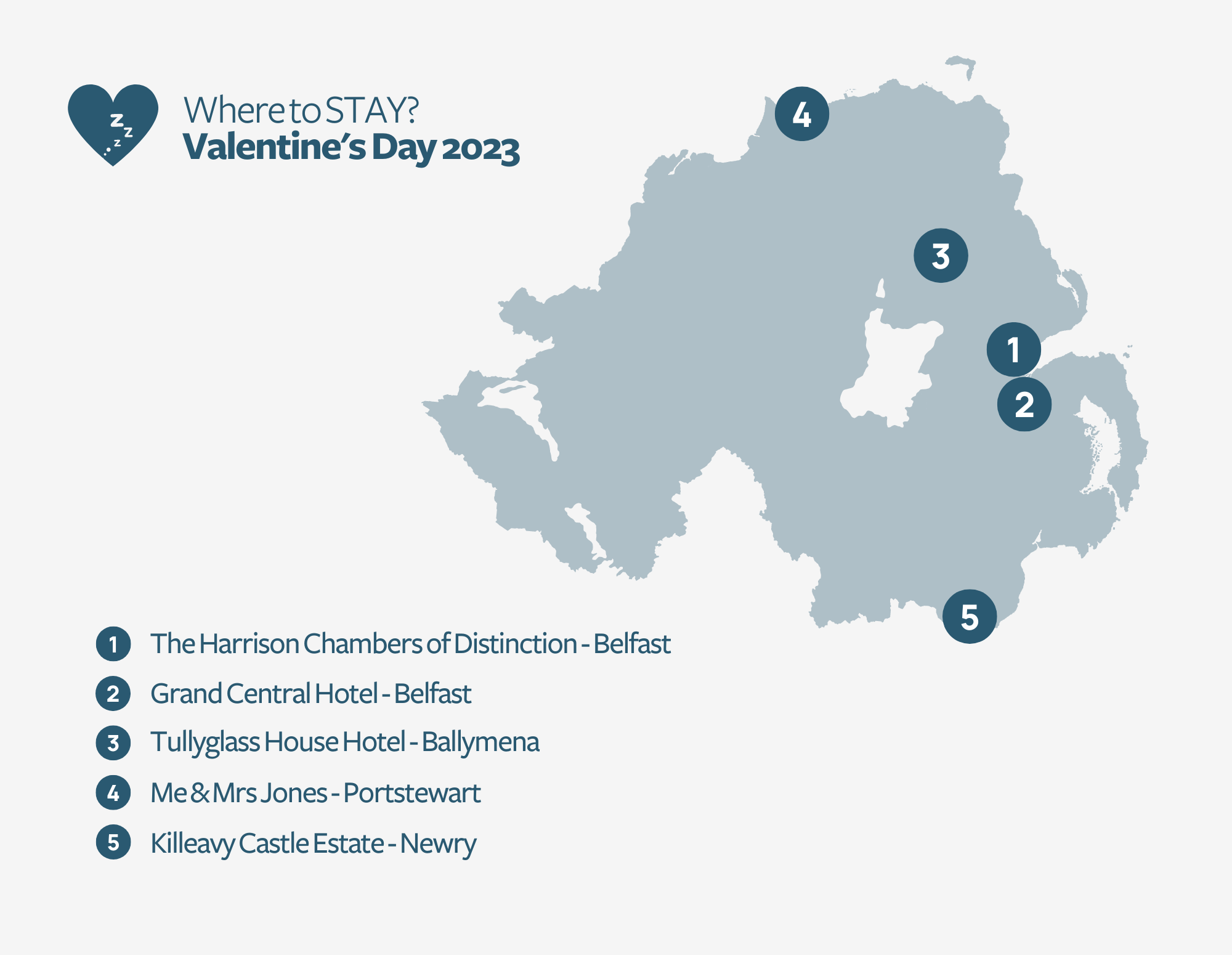 Where to stay in Northern Ireland for Valentines Day 2023