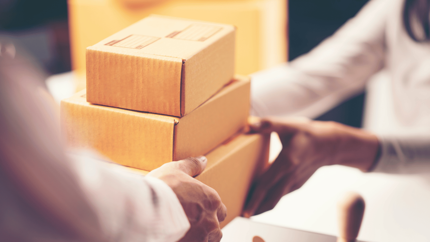 Parcels being delivered